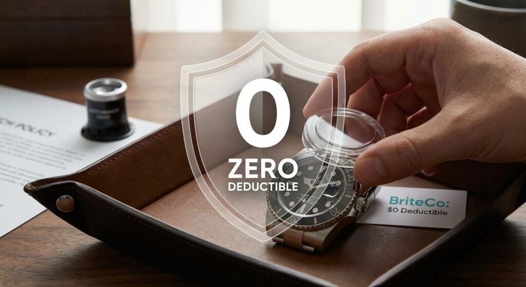 0 zero Deductible BriteCo is the only Insurance company that provides this