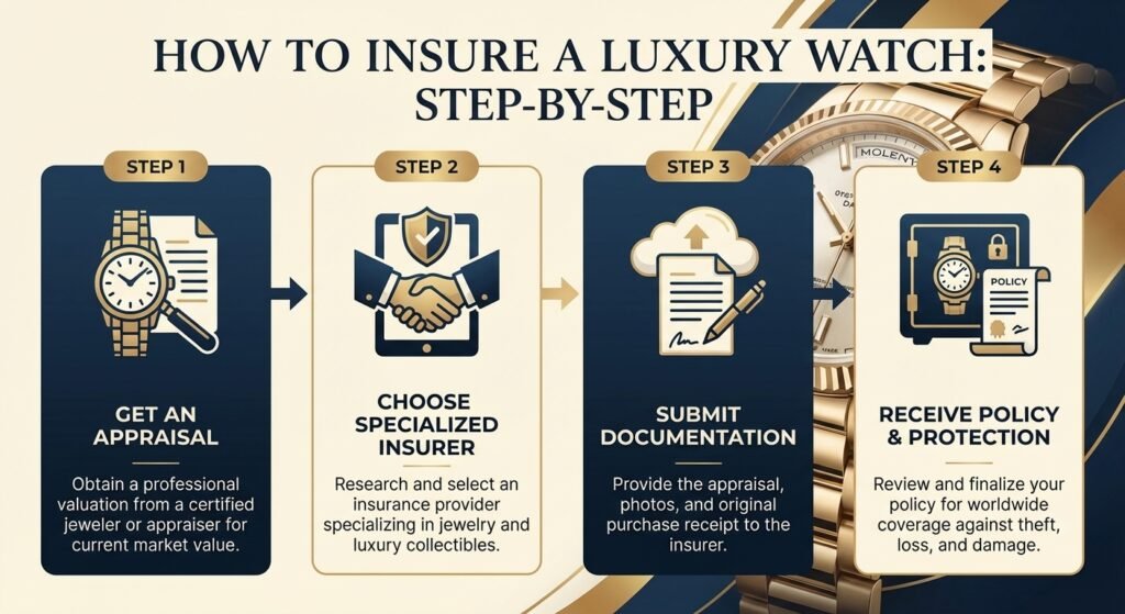 How to insure a Luxury Watch step by step