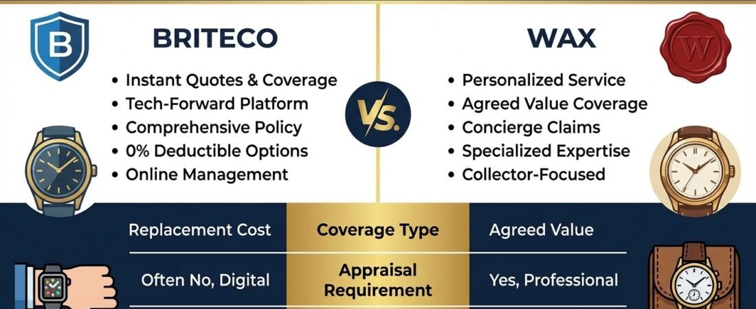 BriteCo vs. WAX Insurance: Detailed Comparison for Watch Owners