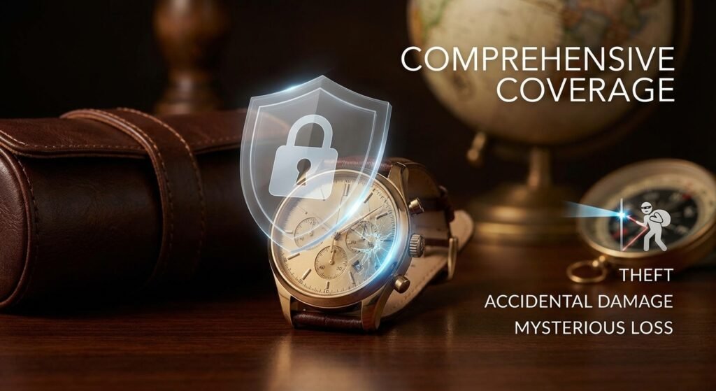 Comprehensive luxury watch insurance coverage including theft, damage, and loss