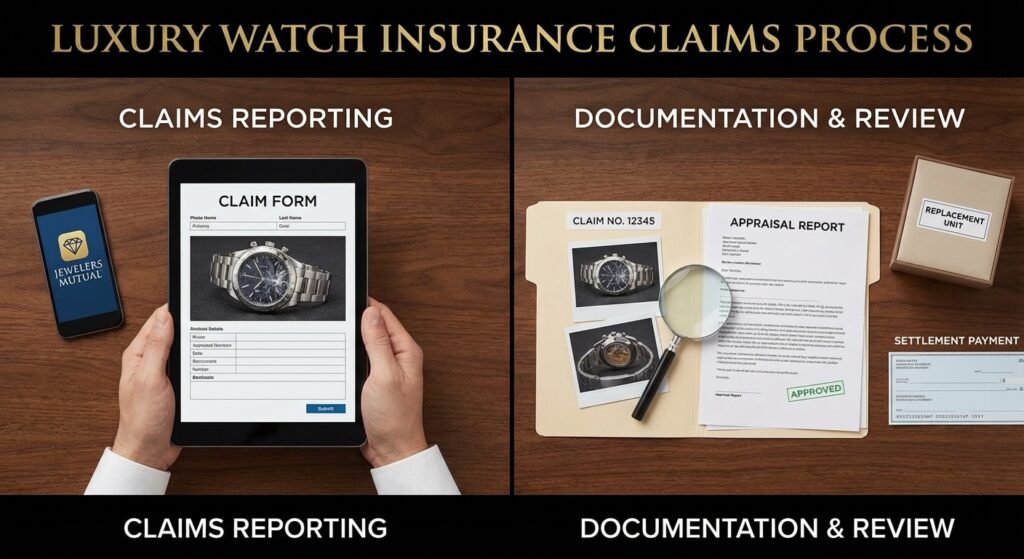 Luxury watch insurance claims payout versus replacement handling