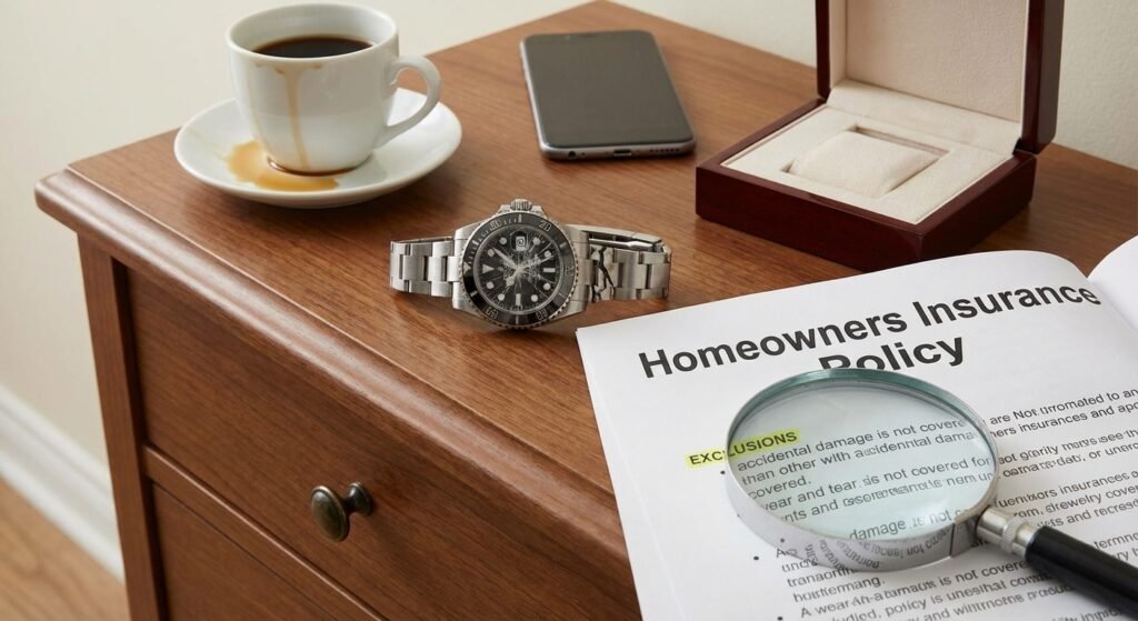 Homeowners insurance excluding mysterious disappearance of luxury watches