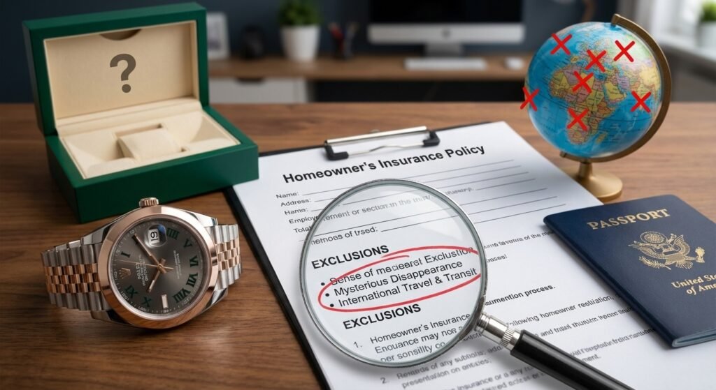  Homeowners insurance exclusions affecting luxury watches