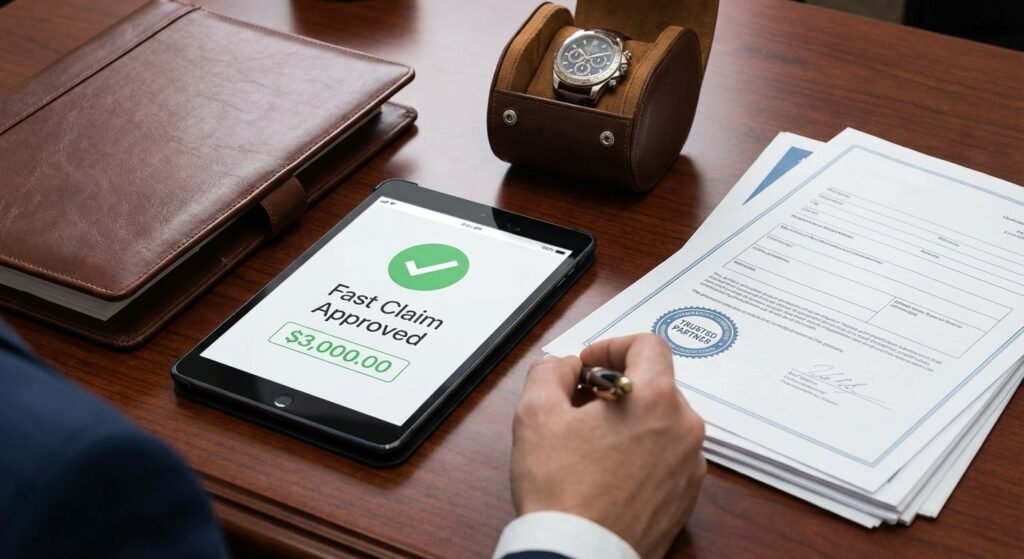 Claims experience and payout value in luxury watch insurance