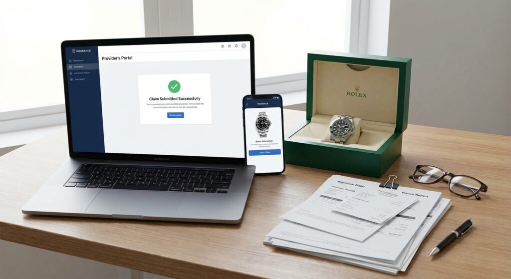  Luxury watch insurance claims reporting process and documentation