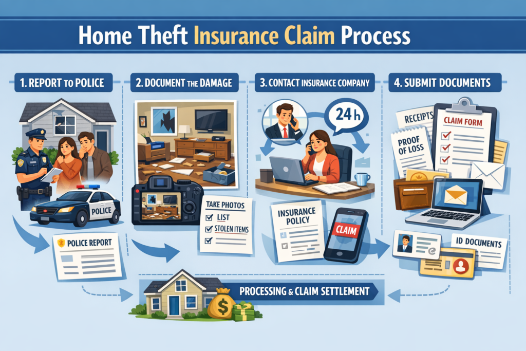Luxury watch insurance claim evaluation after home theft