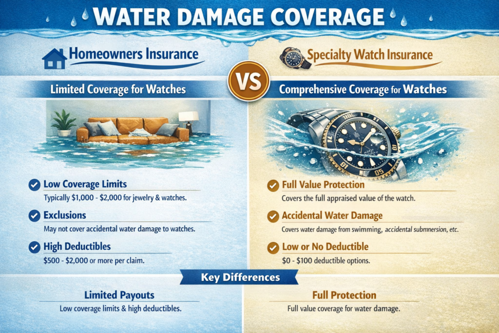  Luxury watch exposed to water during daily wear or travel 