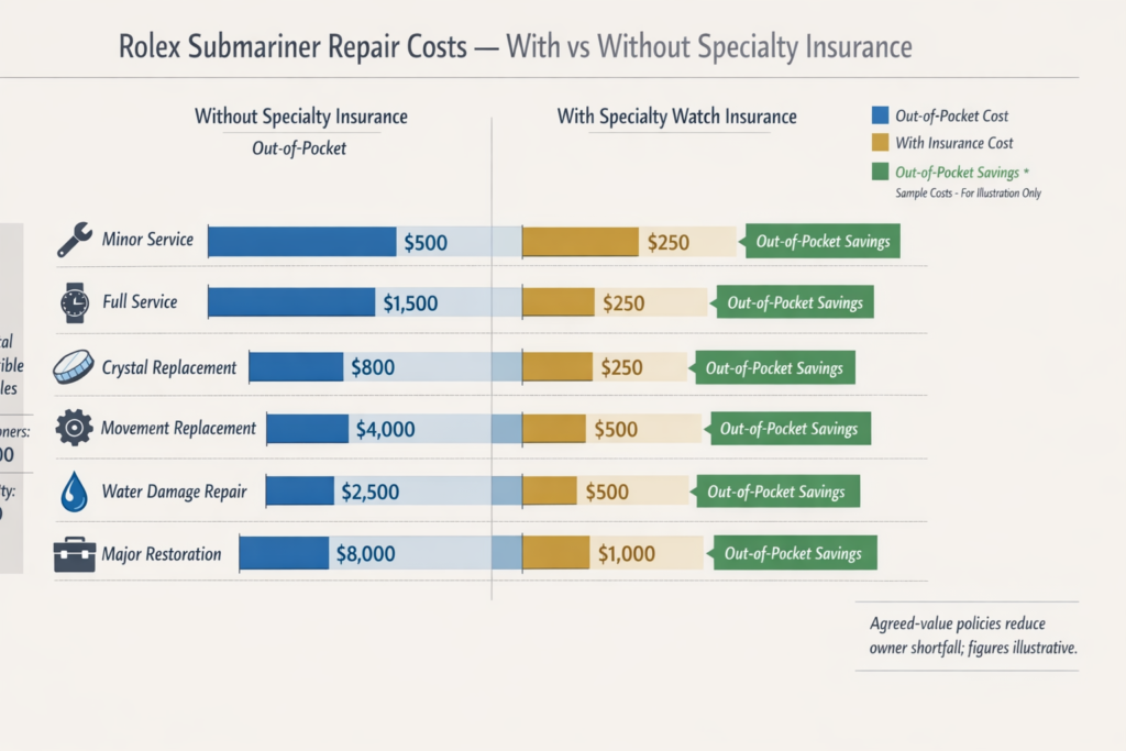 Rolex Submariner placed into a hotel room safe