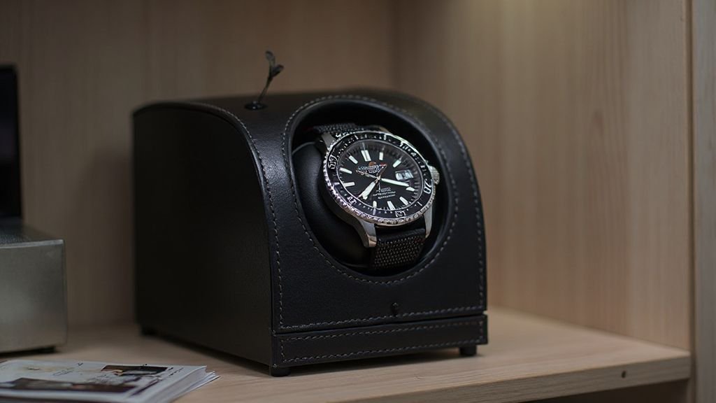  WOLF Heritage best watch winders for heavy automatic watches holding a large luxury dive 