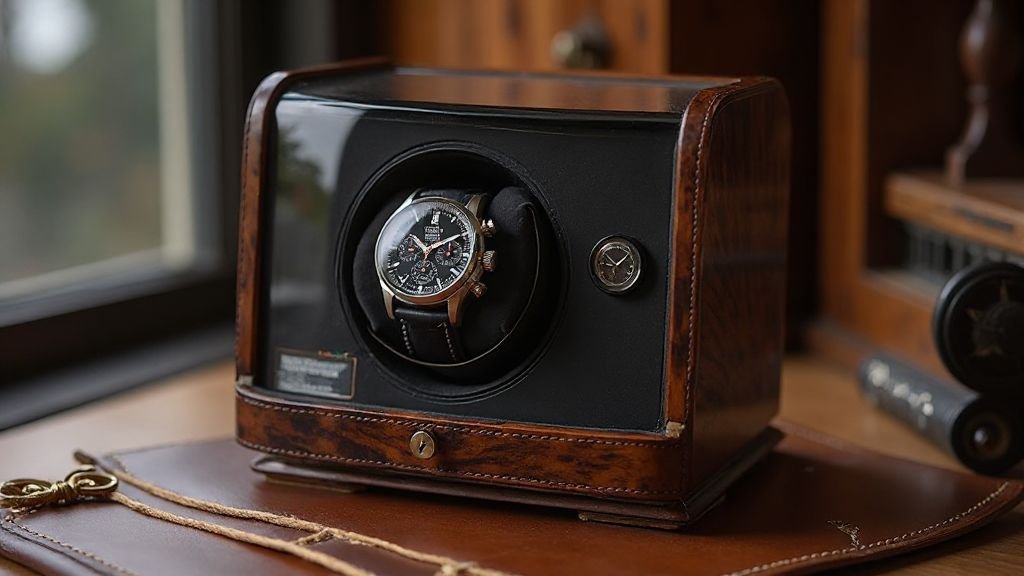 : WOLF Roadster best watch winders for Breitling watches holding a luxury chronograph