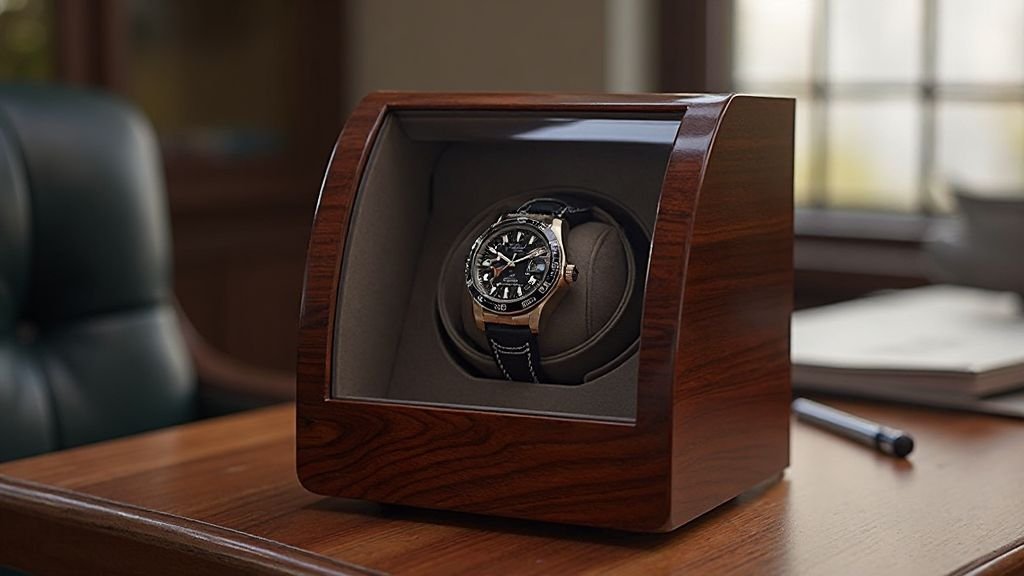  best watch winders under $100 featuring a high gloss piano finish and a luxury 