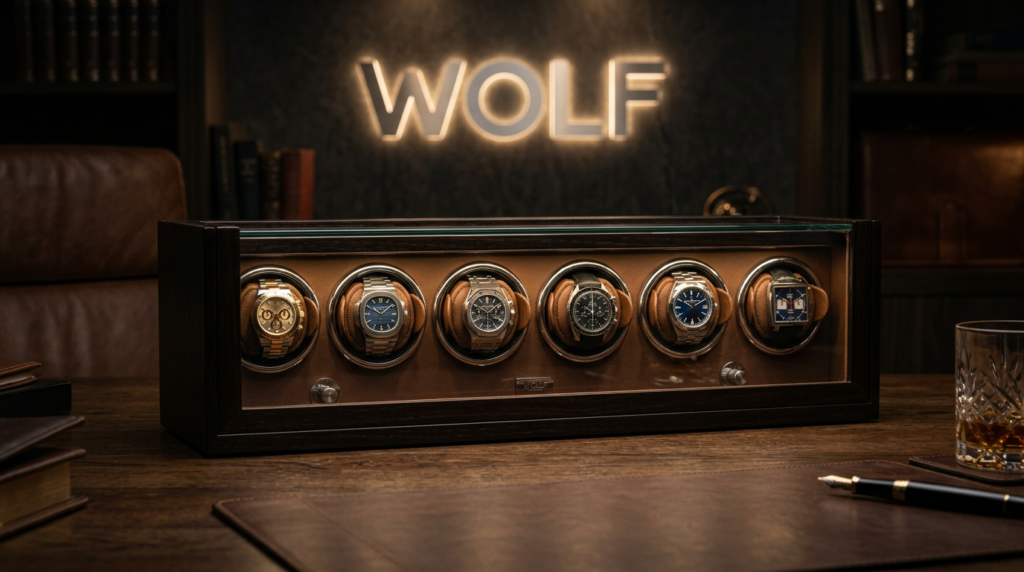  WOLF best 6-slot watch winders holding luxury watches