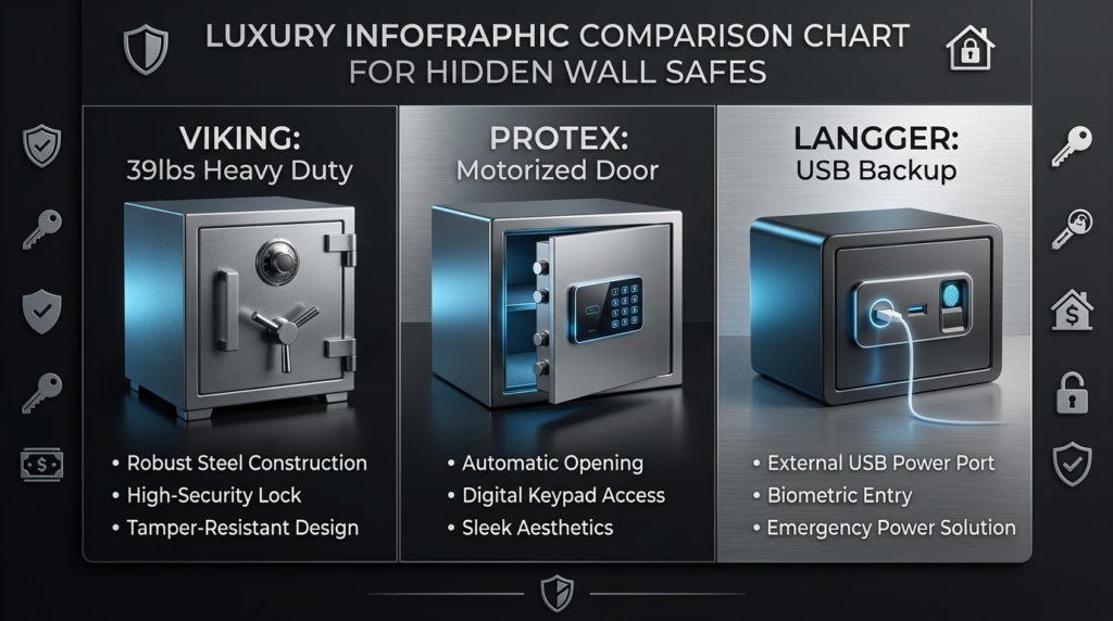 best hidden safes for watch storage comparison infographic