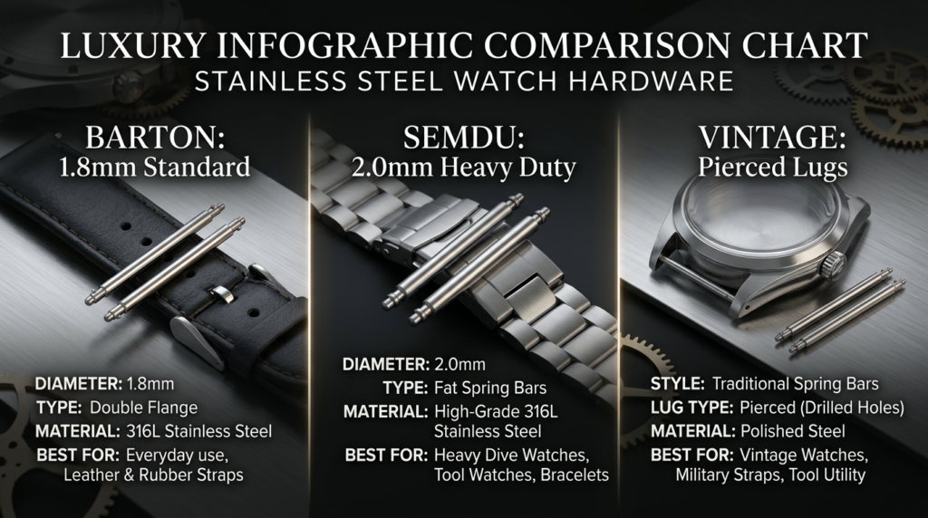  watch spring bar replacement comparison infographic