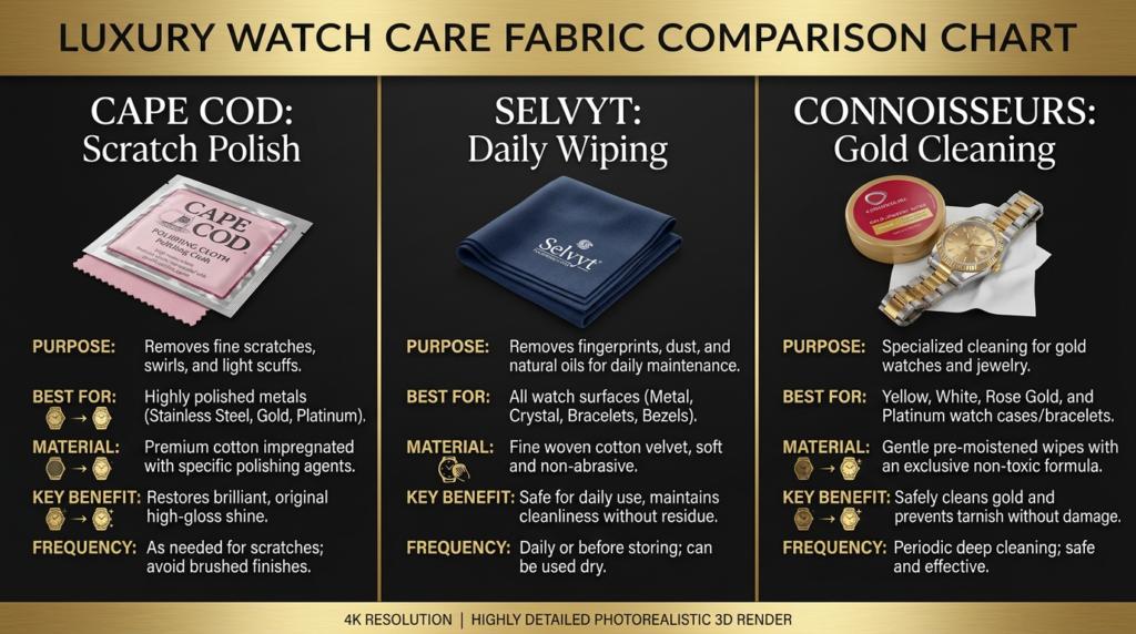 best watch polishing cloths comparison infographic