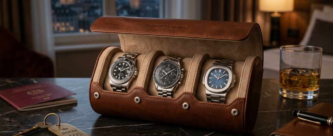 Best Travel Watch Case for Rolex & Luxury Leather Rolls
