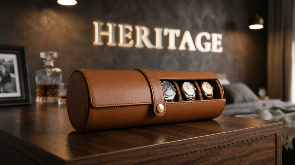 : wolf watch roll travel case