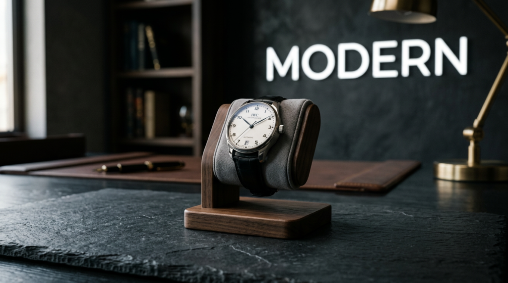  wooden desk watch stand