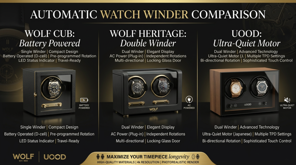  best battery operated watch winder comparison