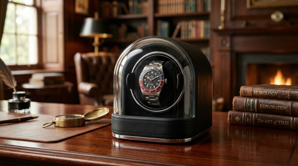 mostly double watch winder with storage