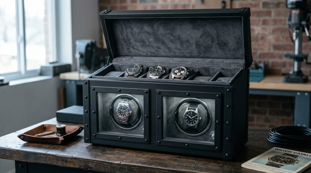  wolf axis double watch winder with storage