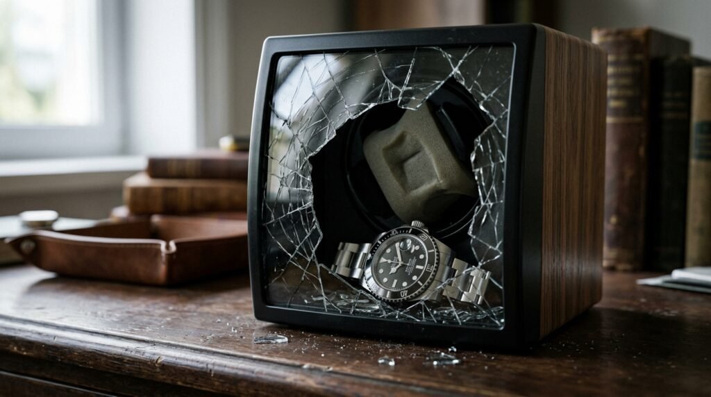 : watch winder locking cuff