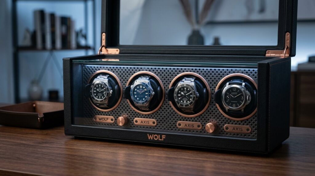  wolf axis 4 piece watch winder