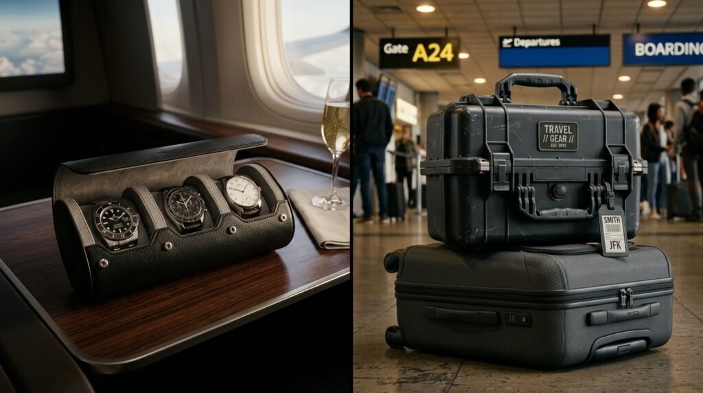  leather watch roll vs hard case