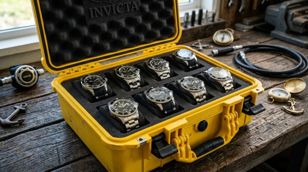 : invicta watch case 3-slot