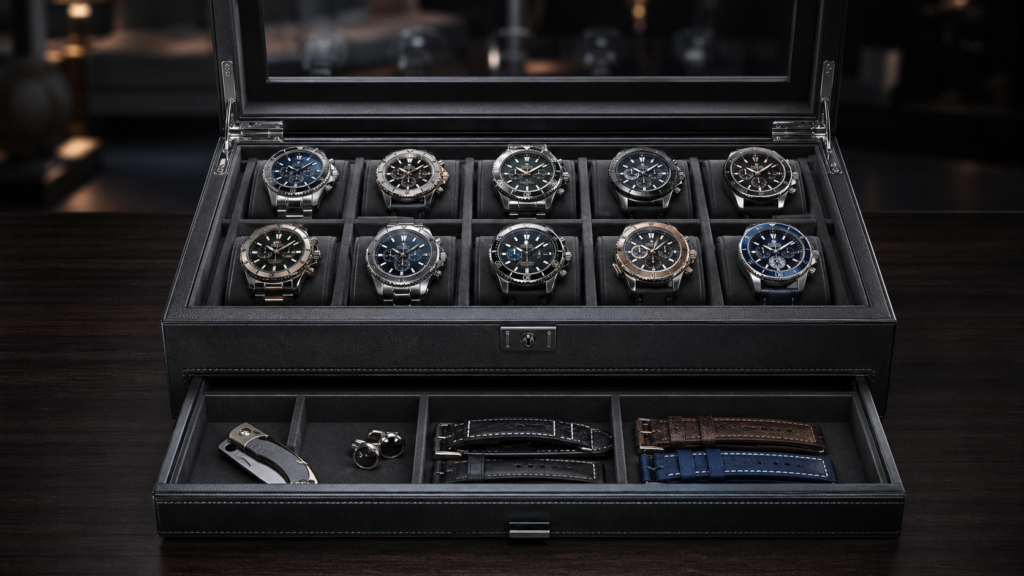: watch box with drawer